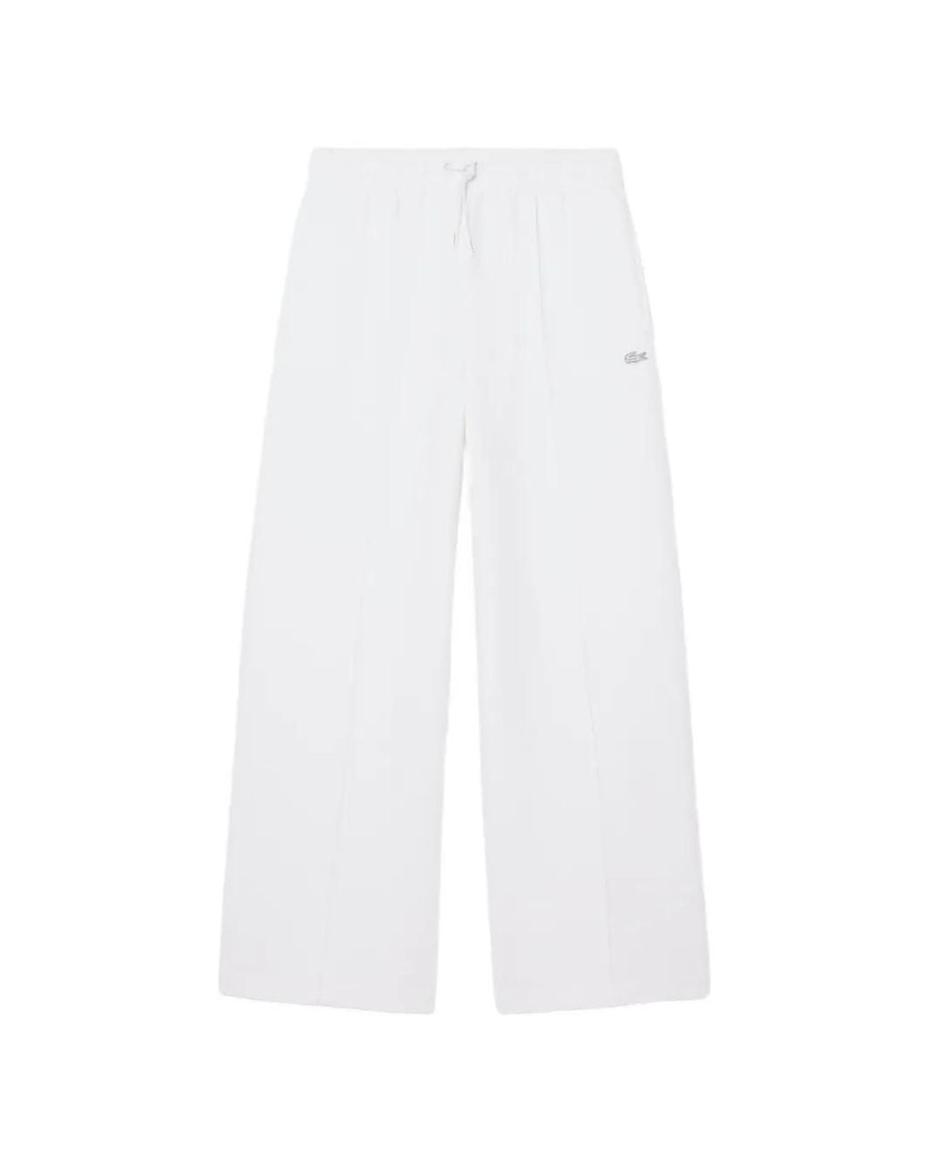 Lacoste White Logo-Detail Drawstring Track Pants