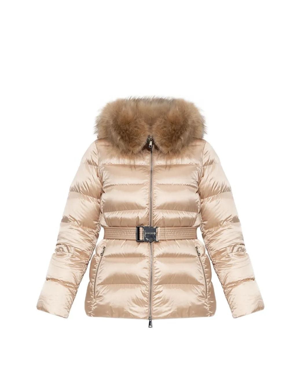 Moncler Natural Cupidones Belted Puffer Jacket