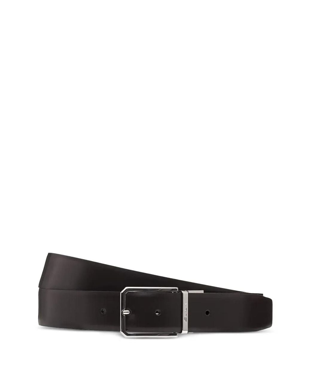 Santoni White Buckle-Fastening Leather Belt for men