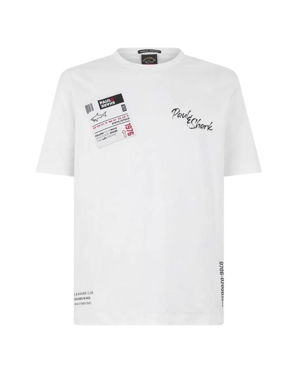 Paul & Shark White Graphic-Print Short-Sleeve T-Shirt for men