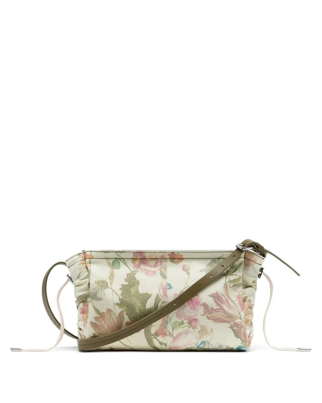 Maison Margiela Metallic Floral Drawstring Messenger Bag