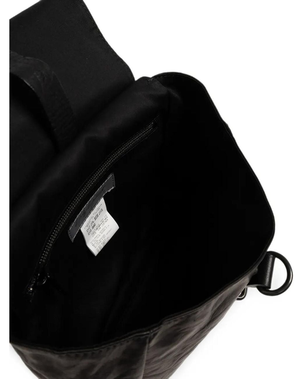 Yohji Yamamoto Black Buckle-Detail Leather Shoulder Bag for men