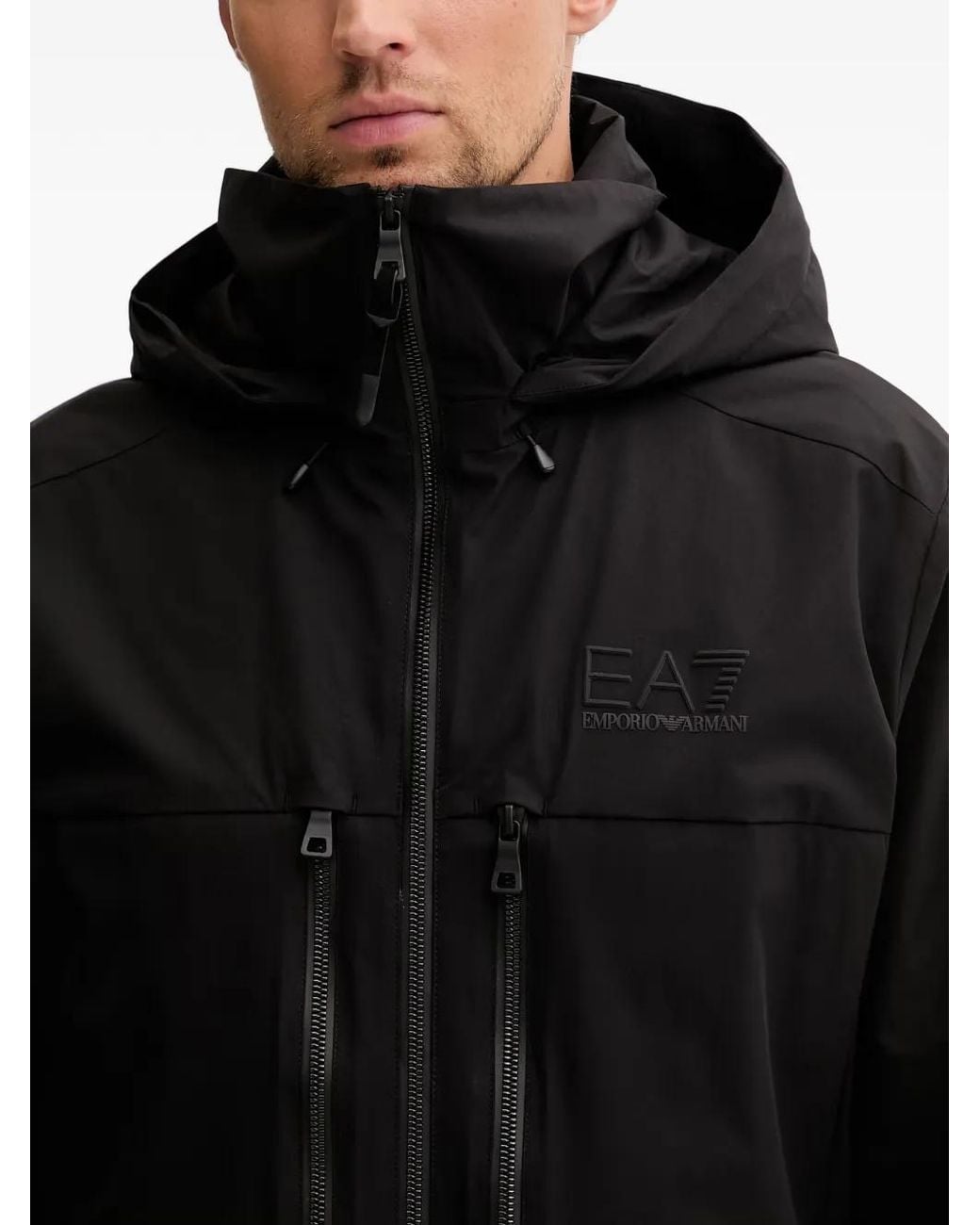 EA7 Jack Met Logoprint in het Black voor heren