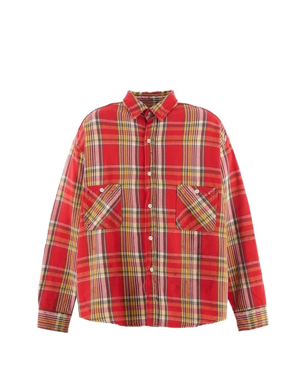 SAINT Mxxxxxx Red Check Pocket Shirt for men
