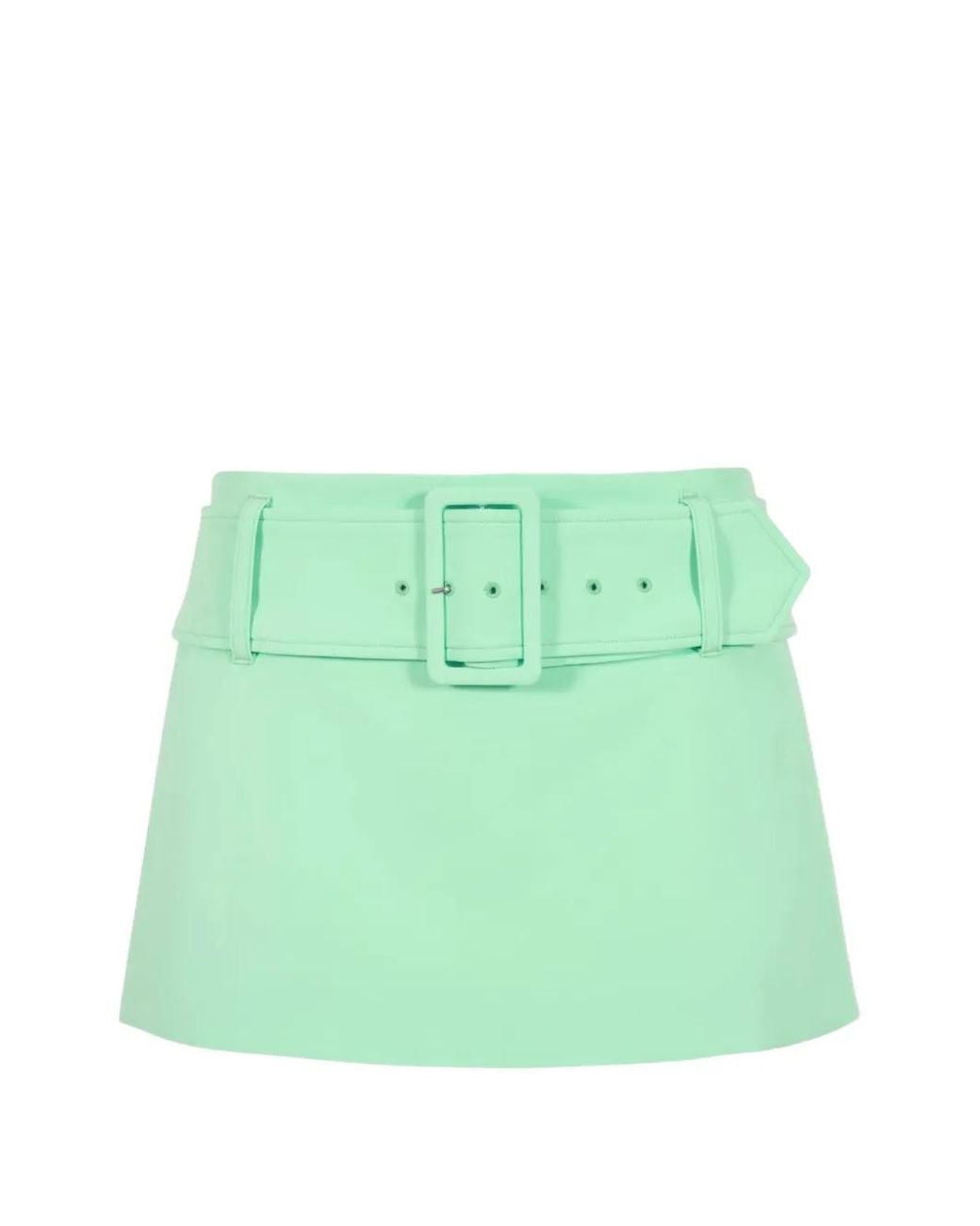 Sandy Liang Green Coho Belted Mini Skirt
