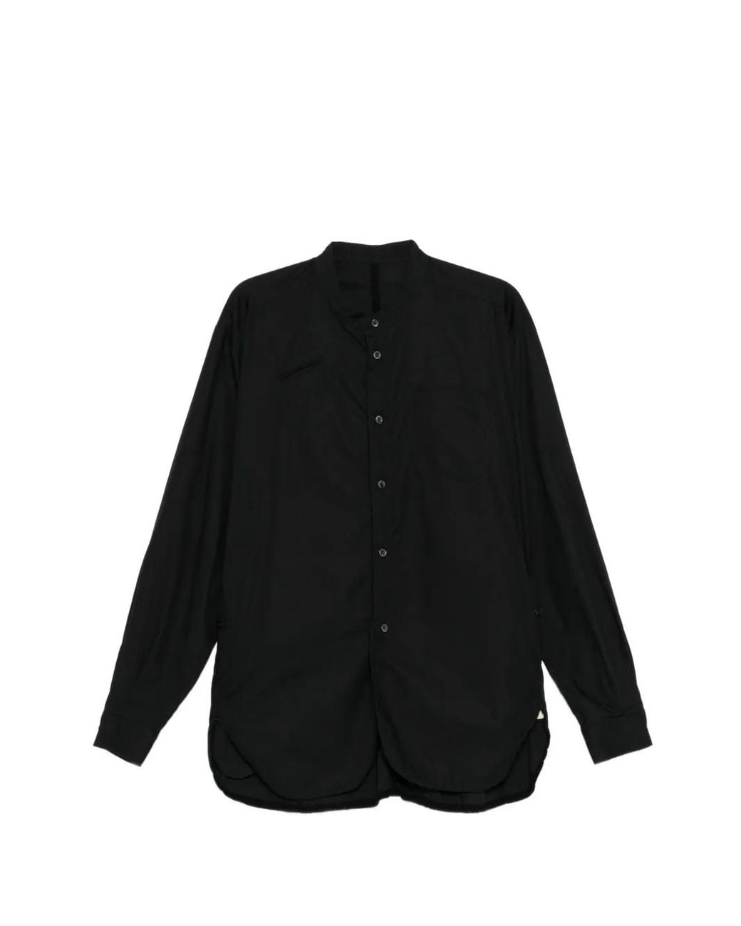 Undercover Black Chemise À Col Montant À Manches Longues for men
