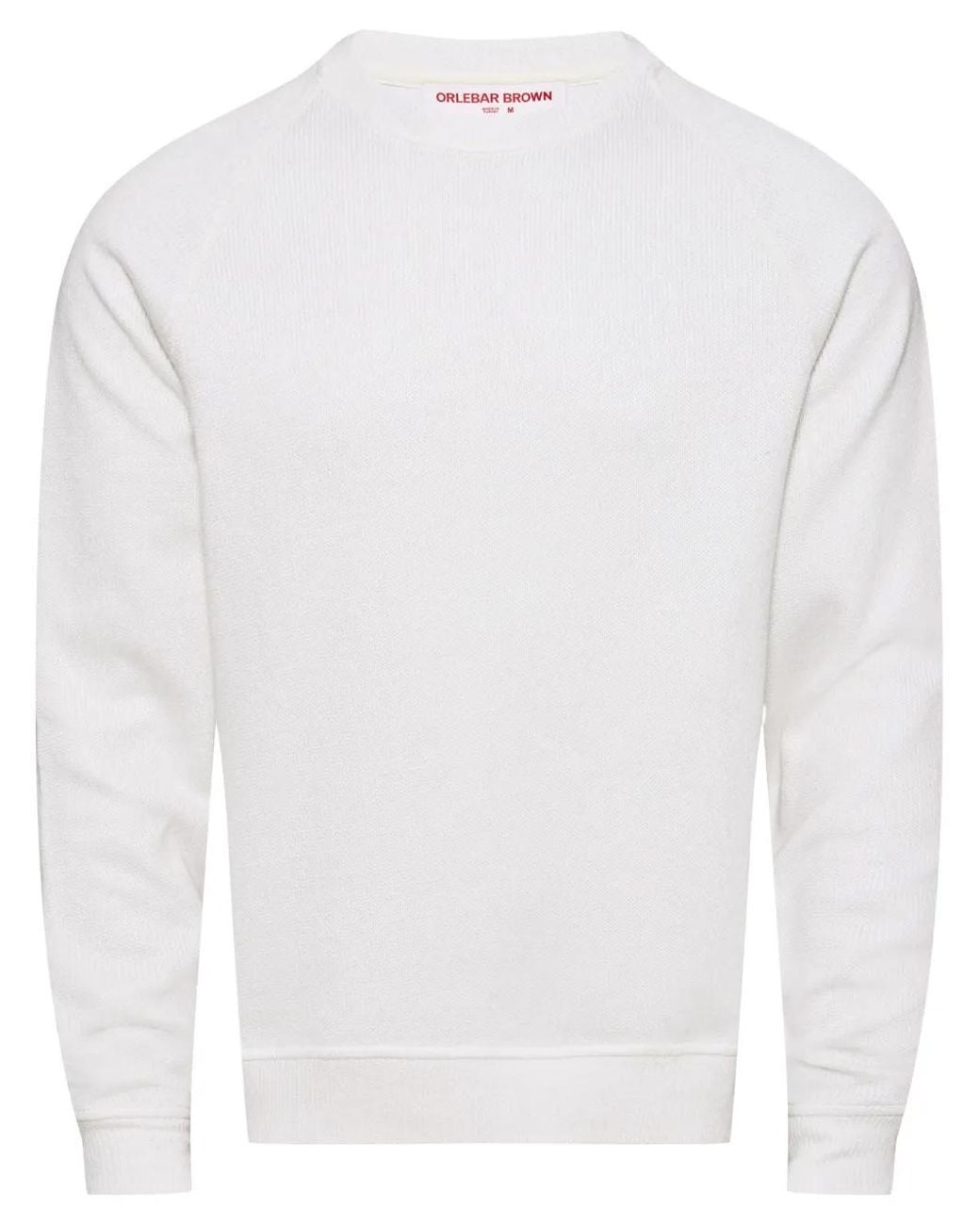 Orlebar Brown White Hudson Jumper for men