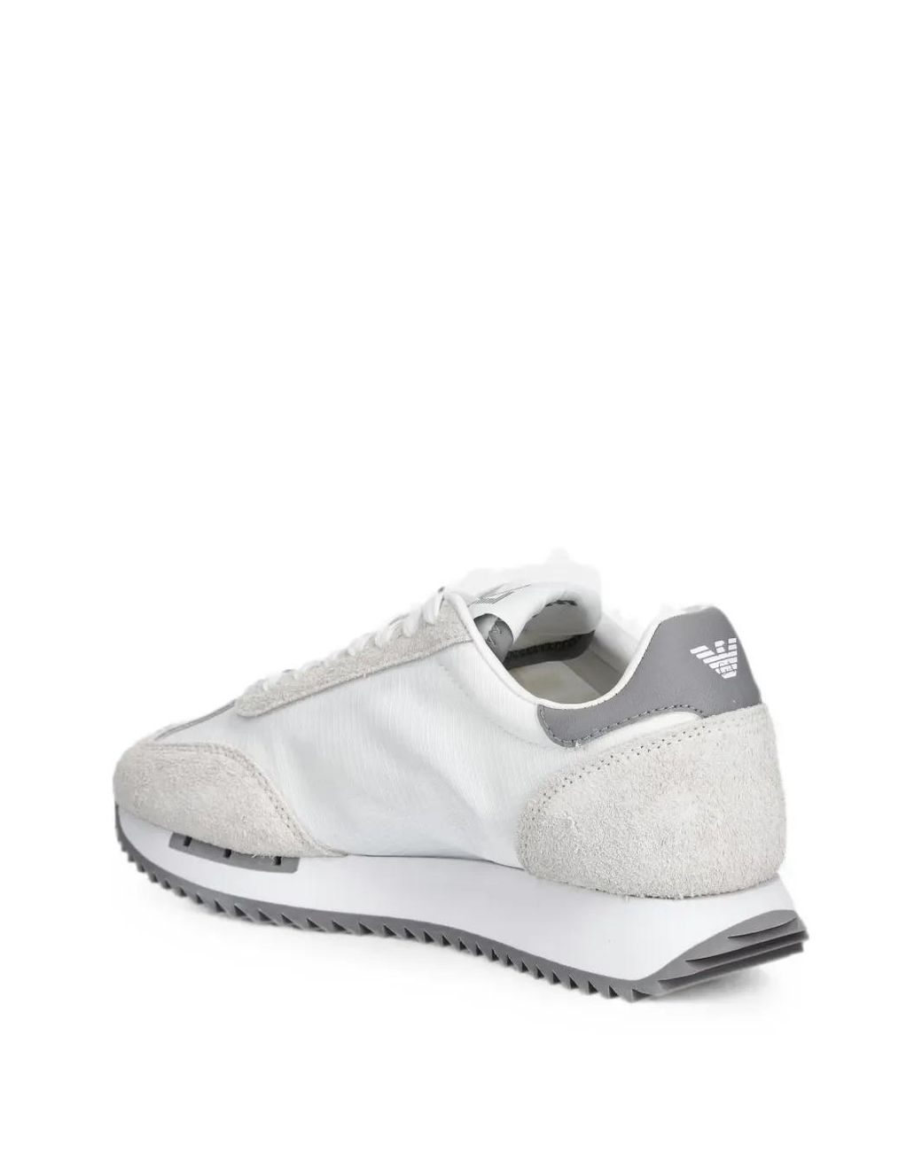 EA7 White Sneakers Mit Einsätzen