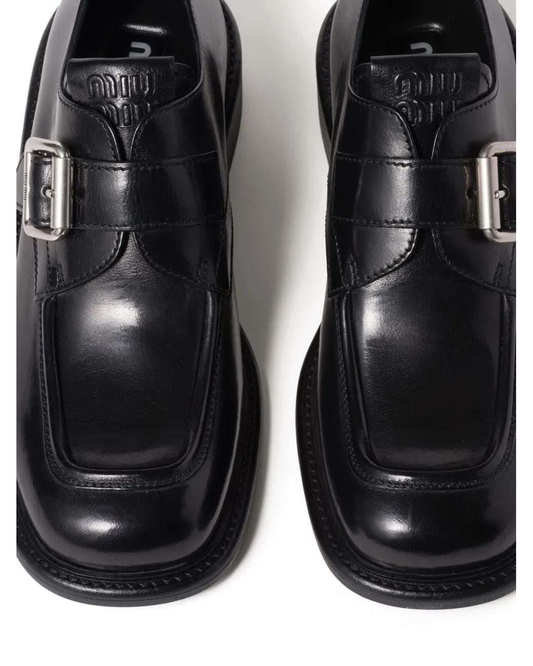 Miu Miu Black Leather Brogues