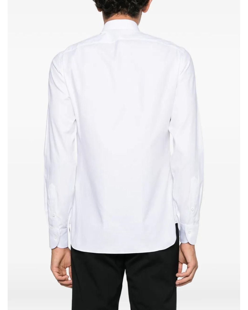 Borriello White Long-Sleeve Button-Up Shirt for men
