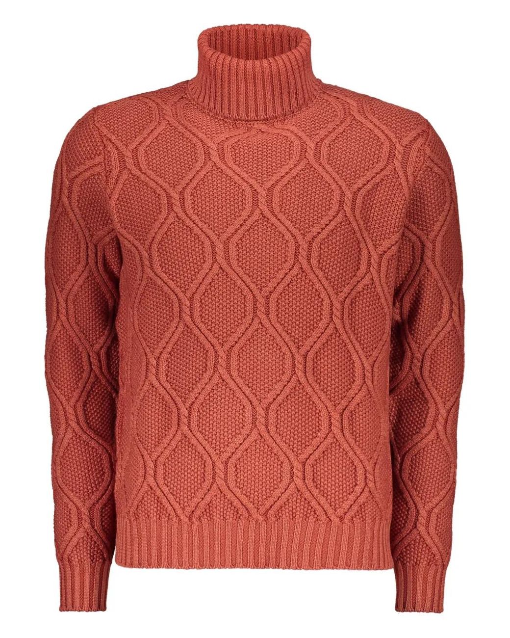 Moorer Red Turtleneck Sweater for men