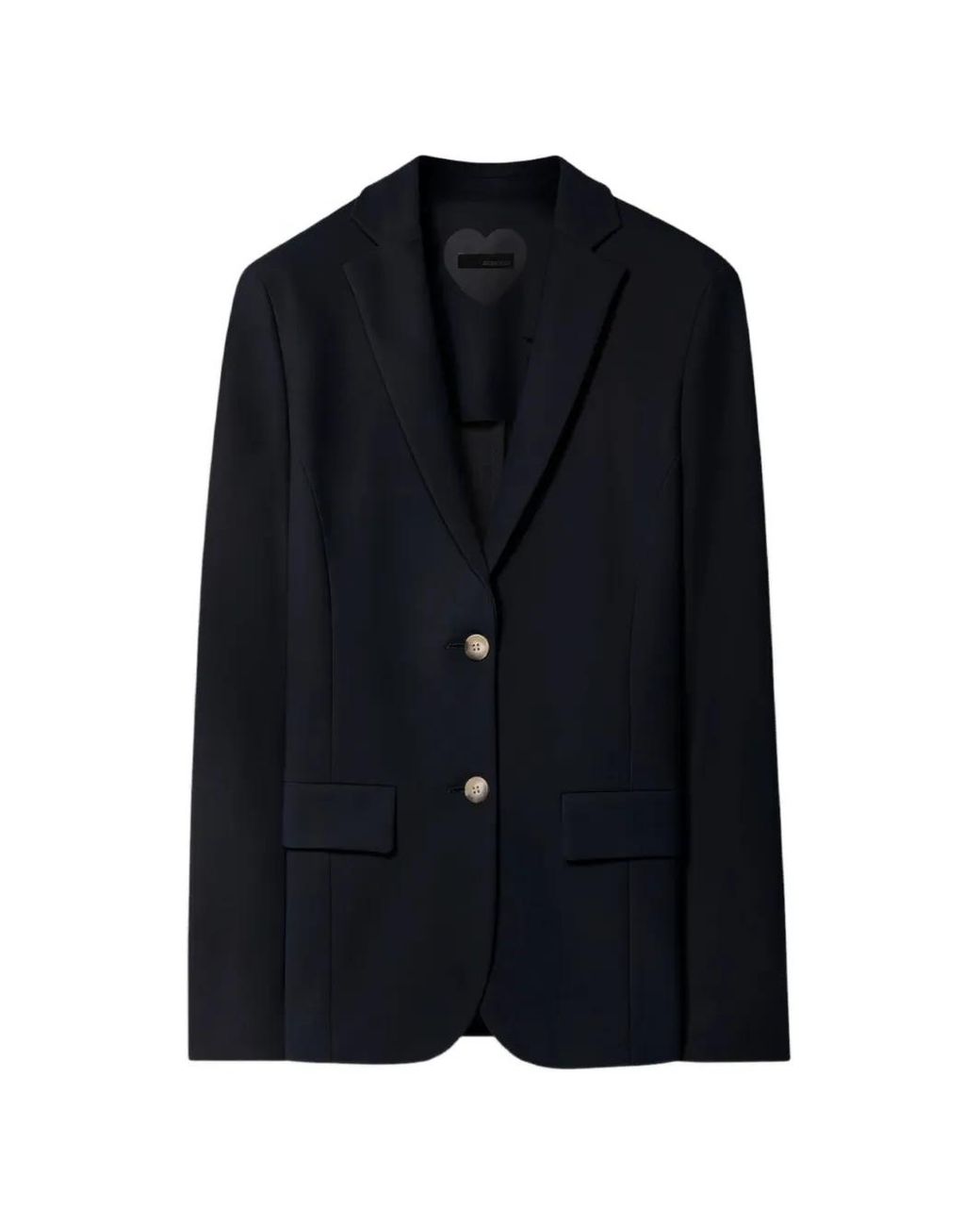 Rrd Blue Single-Breasted Notched-Lapels Blazer