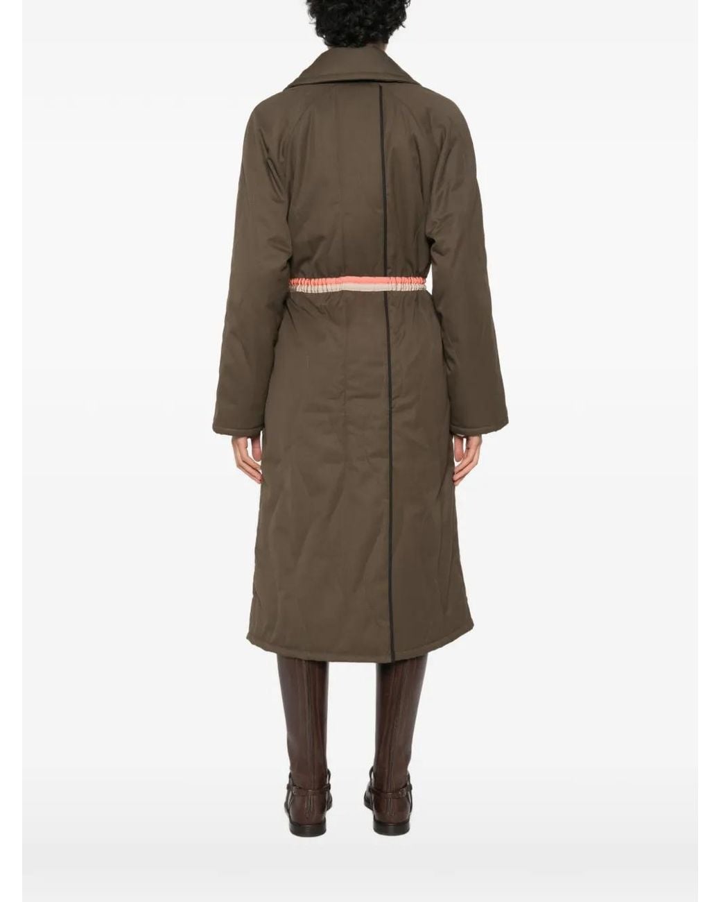 FRANCESCA MARCHISIO Brown Reversible Quilted Coat