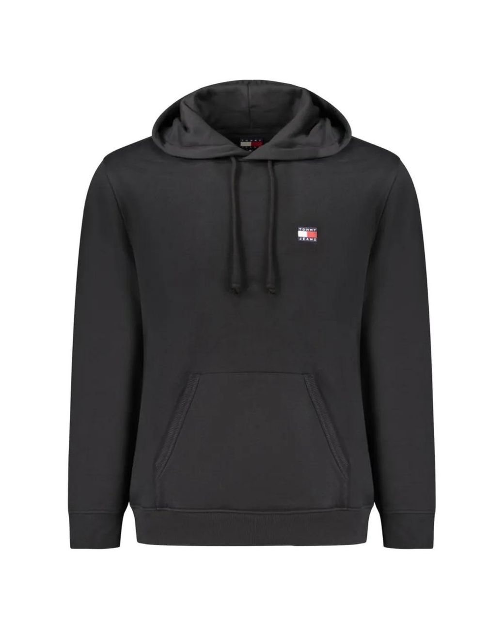 Tommy Hilfiger Black Hoodie À Patch Logo for men