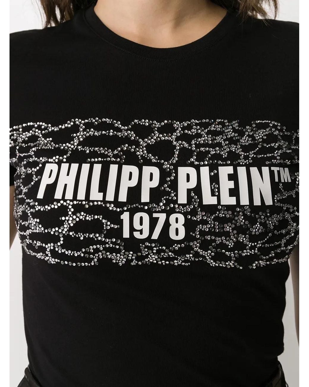 Philipp Plein Black Logo Print Slim-Fit T-Shirt