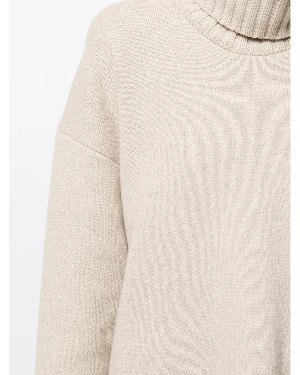 Proenza Schouler Natural Oversized Turtleneck Double-Faced Jumper