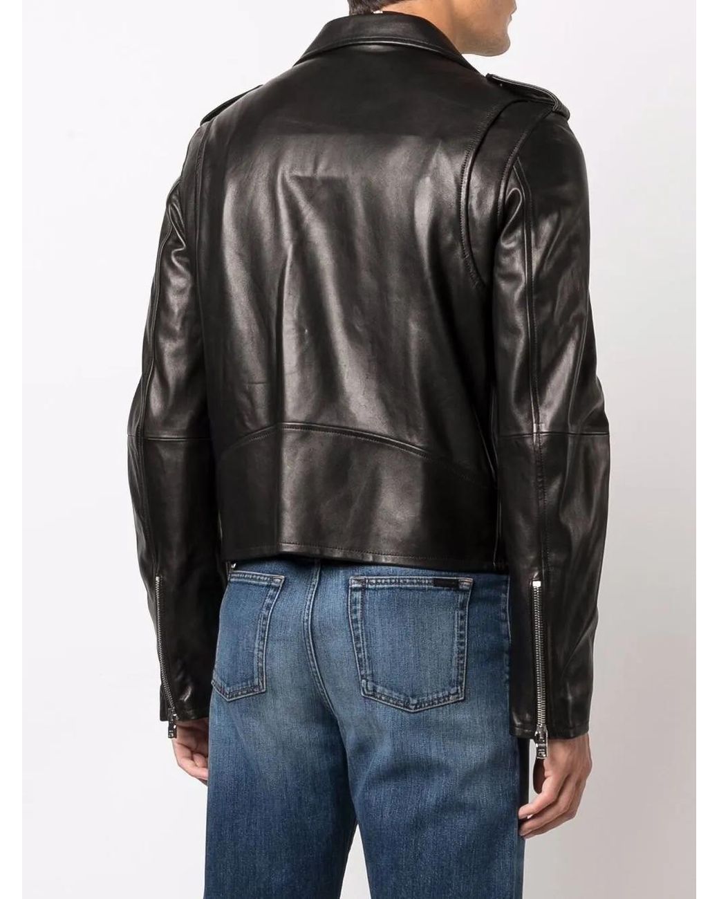 Amiri Black Classic Biker Jacket for men