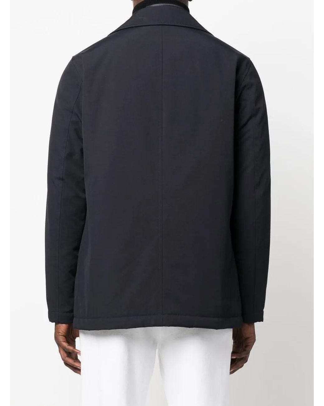 Fay Blue Quilted Double-Breasted Coat for men