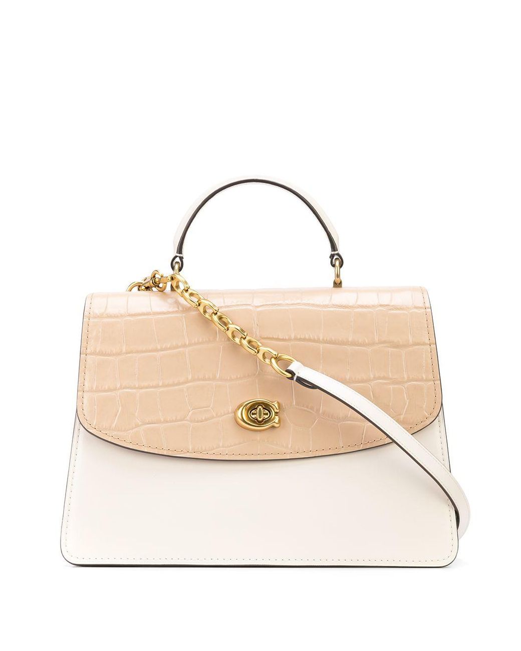 COACH Parker Croc Effect Bag in White Lyst Canada
