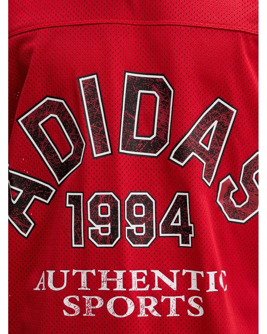 Adidas Red V-Neck Sports T-Shirt for men