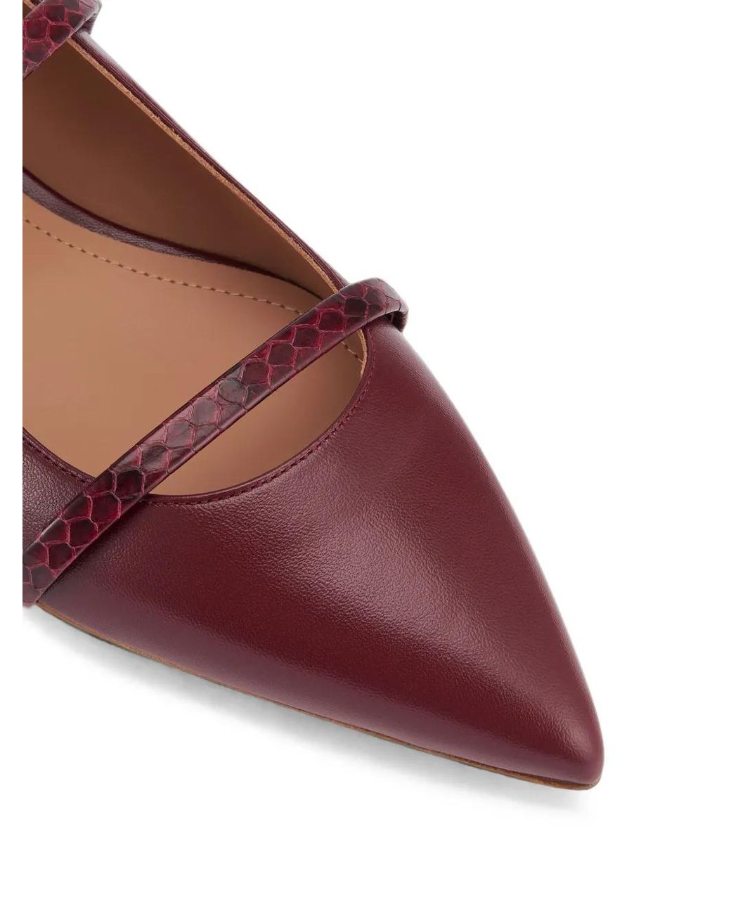 Malone Souliers Purple Maureen Leather Ballet Flats