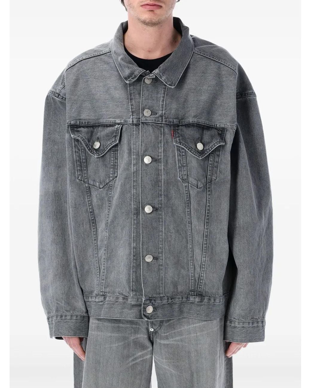 Junya Watanabe Gray X Levi's Denim Trucker Jacket for men