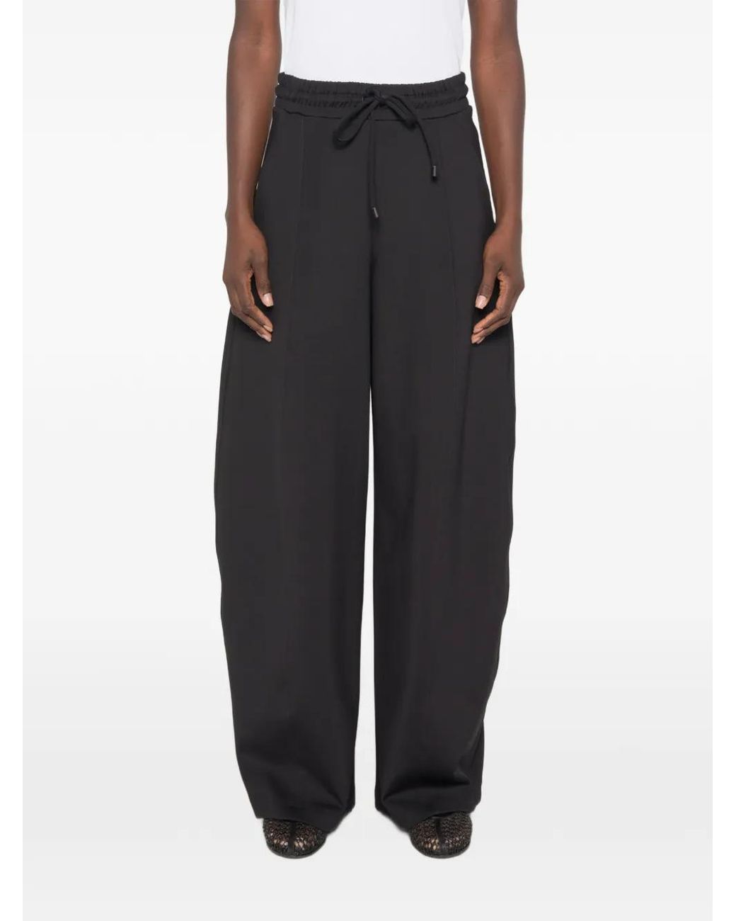 Max Mara Black Drawstring-Waist Track Pants