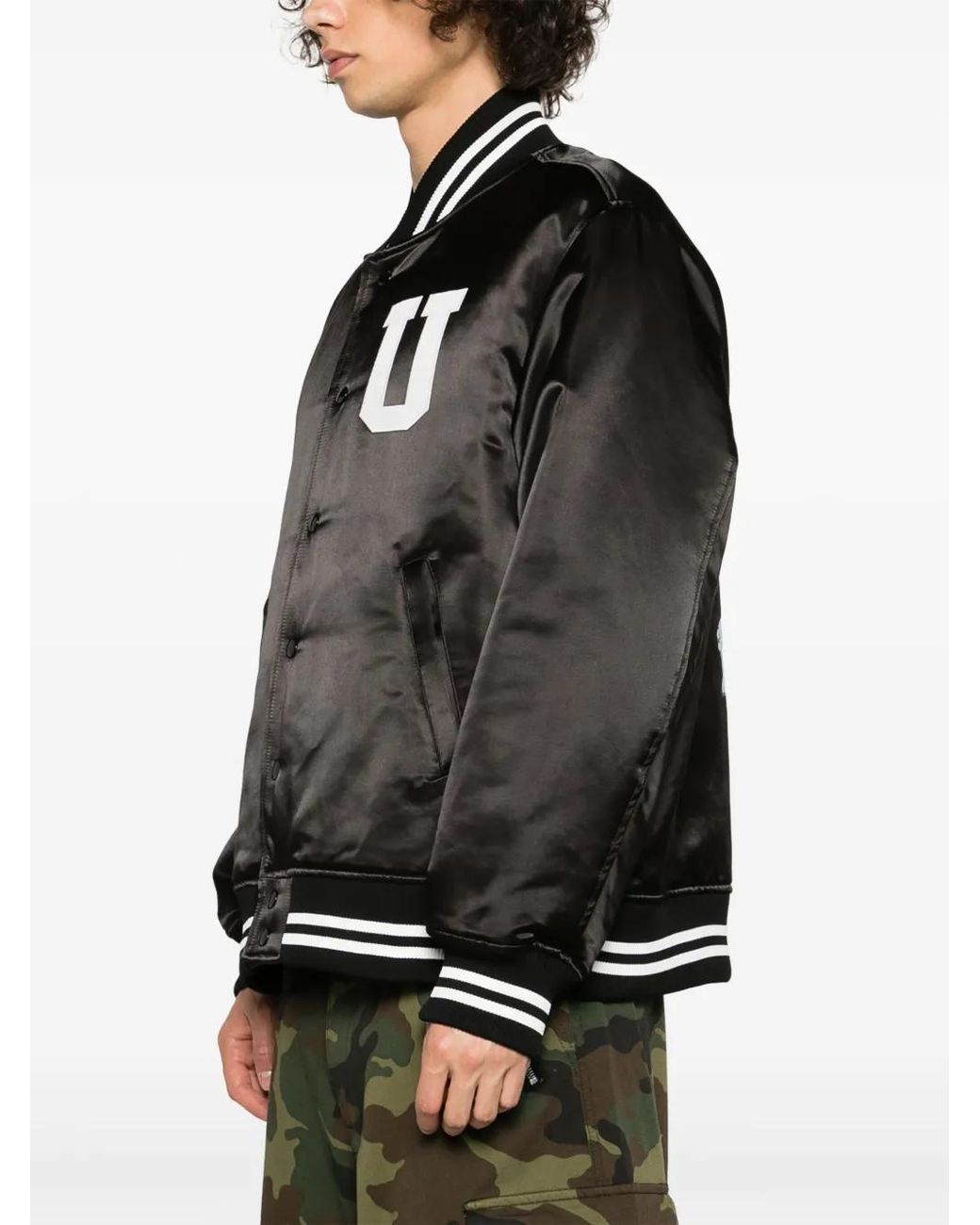 Undercover Black Cotton Bomber Jacket for men
