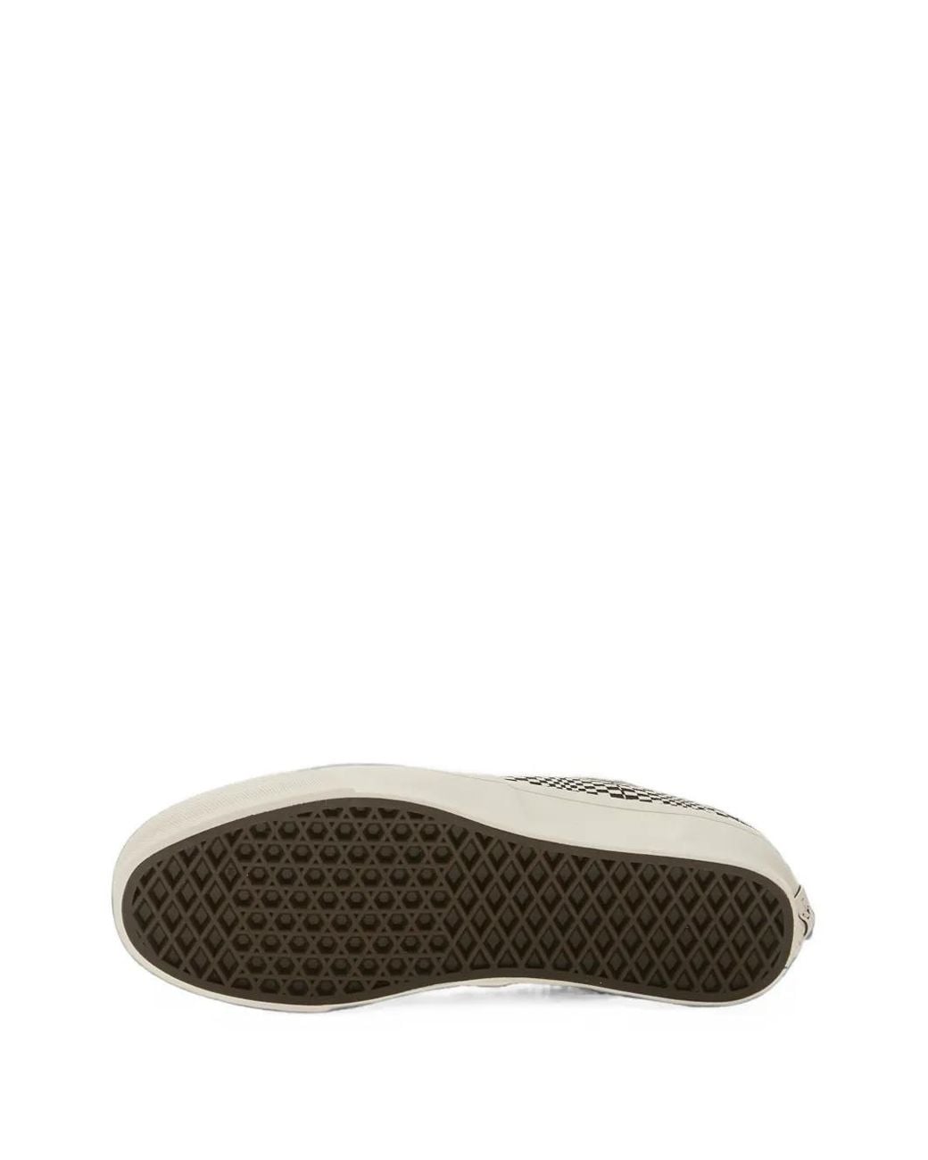 Vans White Premium Authentic Checkered Sneakers