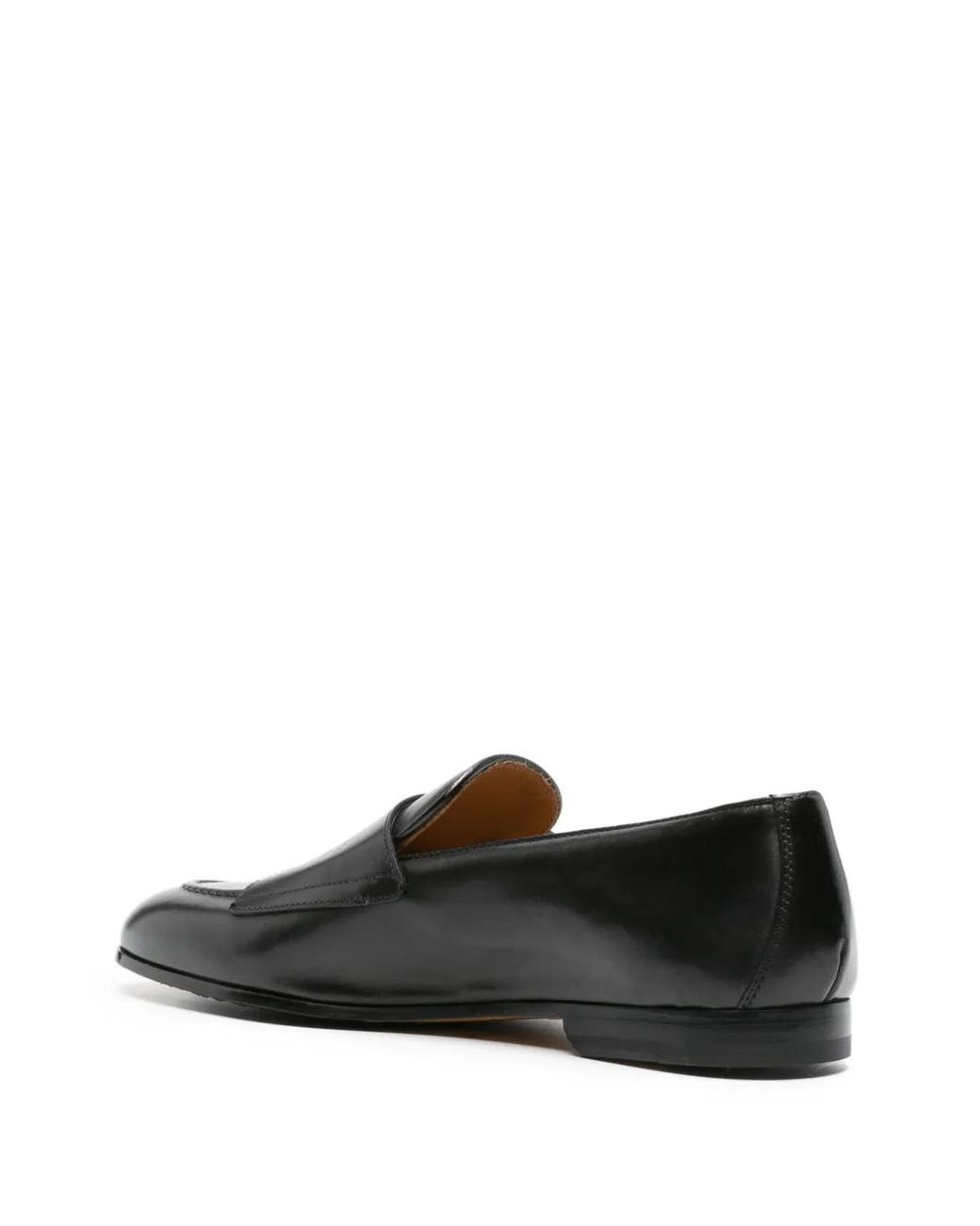 Doucal's Black Double-Buckle Leather Monk Shoes for men