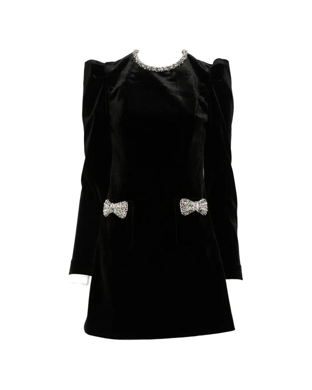 Rebecca Vallance Black Imogen Long-Sleeve Mini Dress
