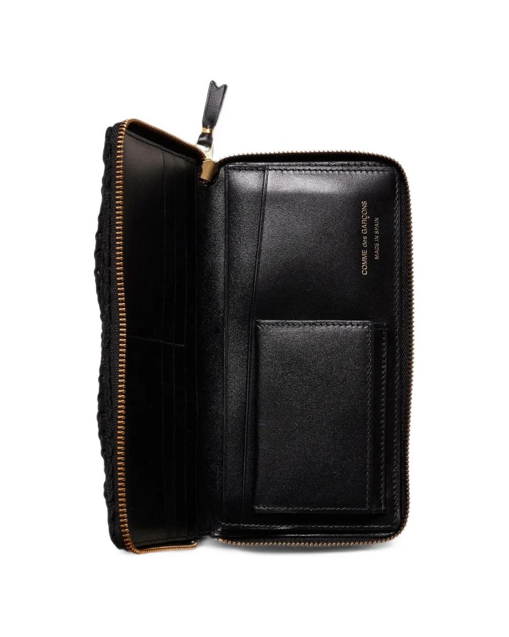 Comme des Garçons Black Textured Ziparound Wallet