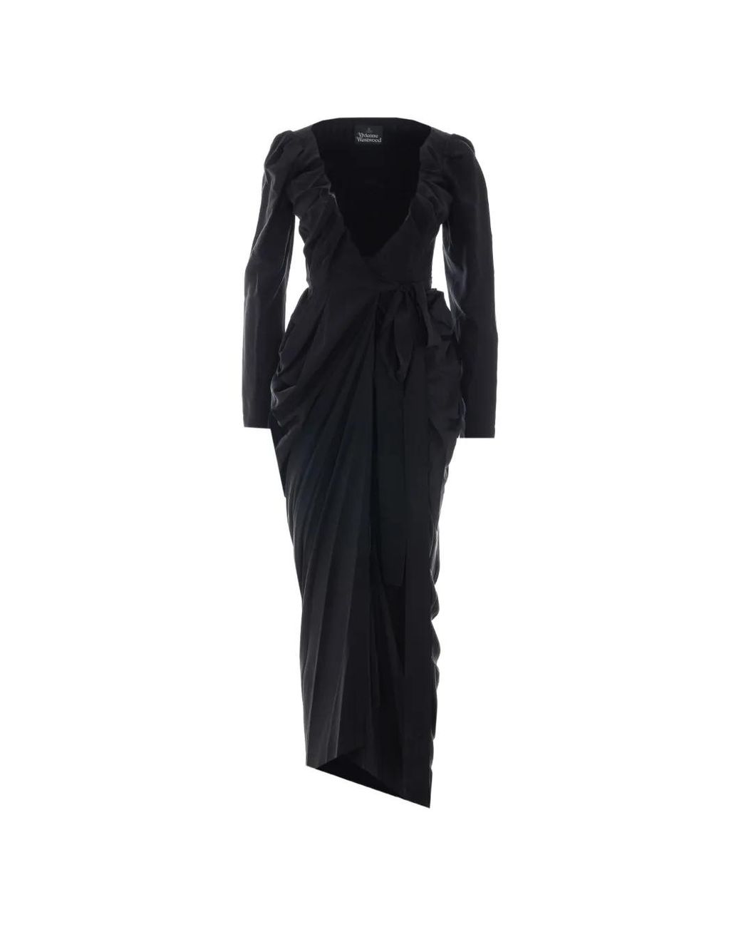 Vivienne Westwood Black Kendall Draped Wrap Dress
