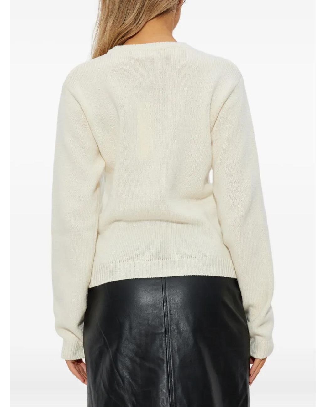Marni White Laser-Cut Jumper