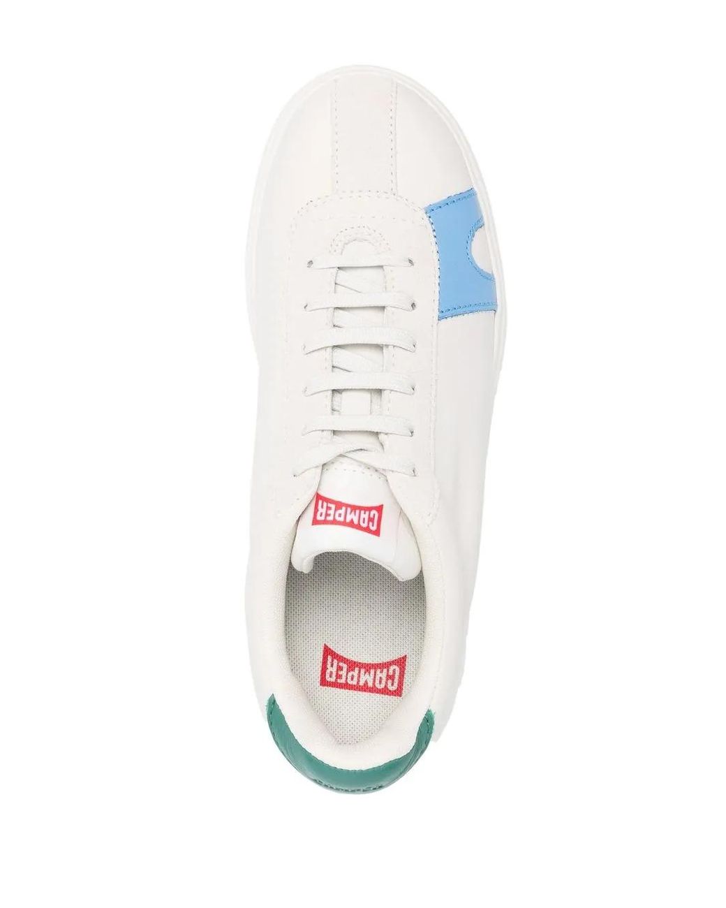 Camper White Contrasting Panel-Detail Sneakers