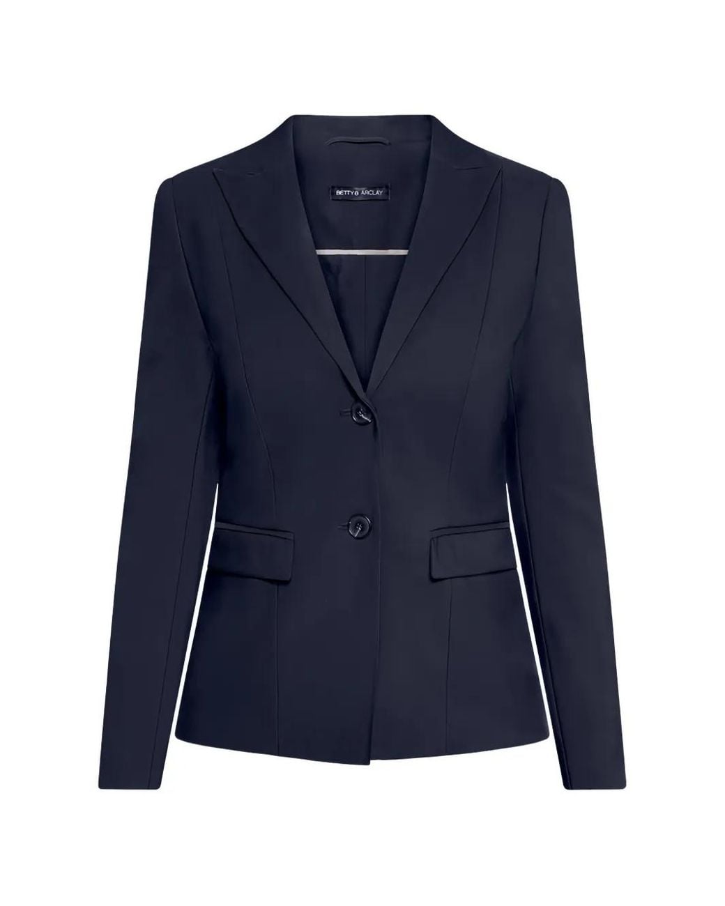 Betty Barclay Blue Notched-Lapels Single-Breasted Blazer