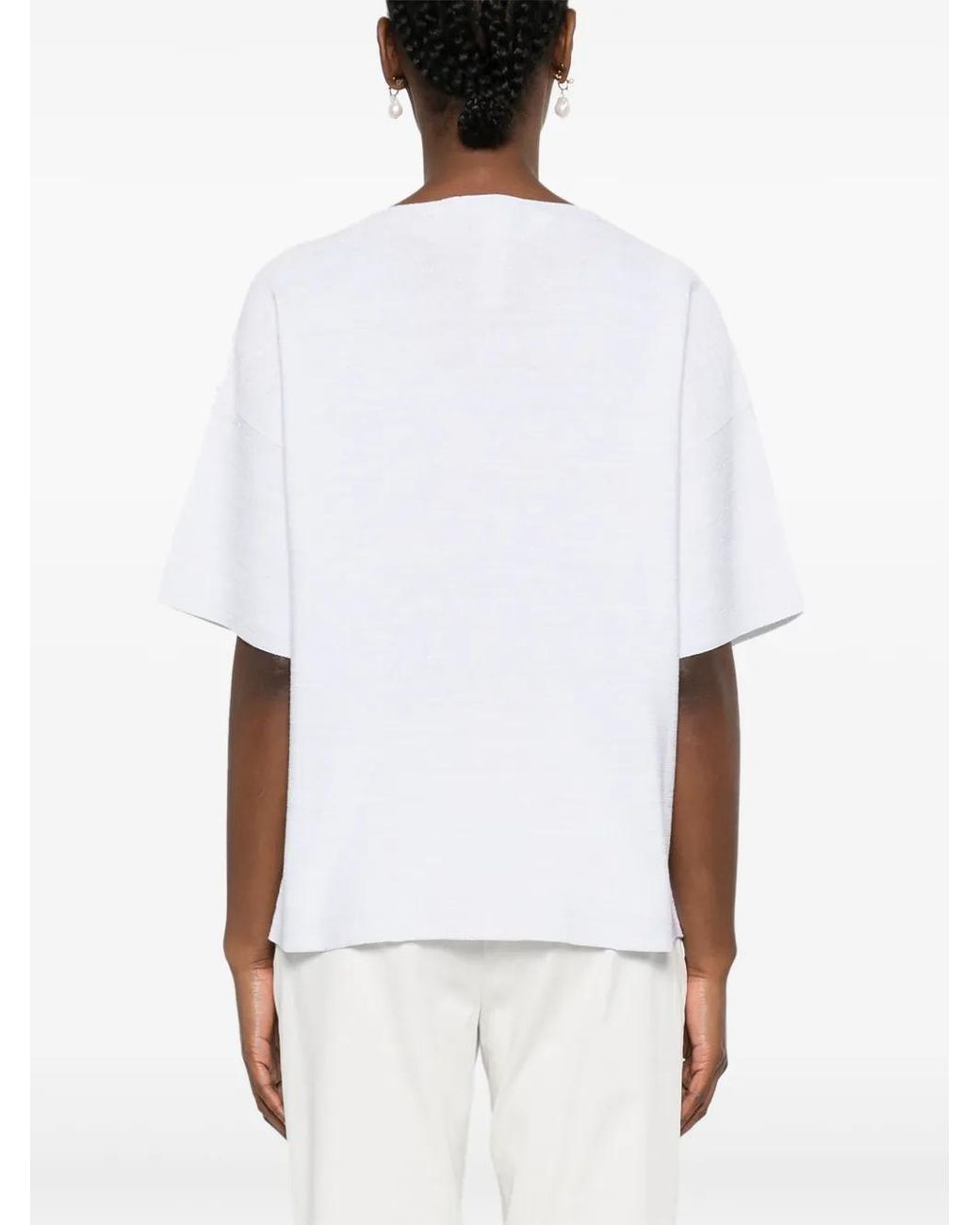Fabiana Filippi White Knitted T-Shirt