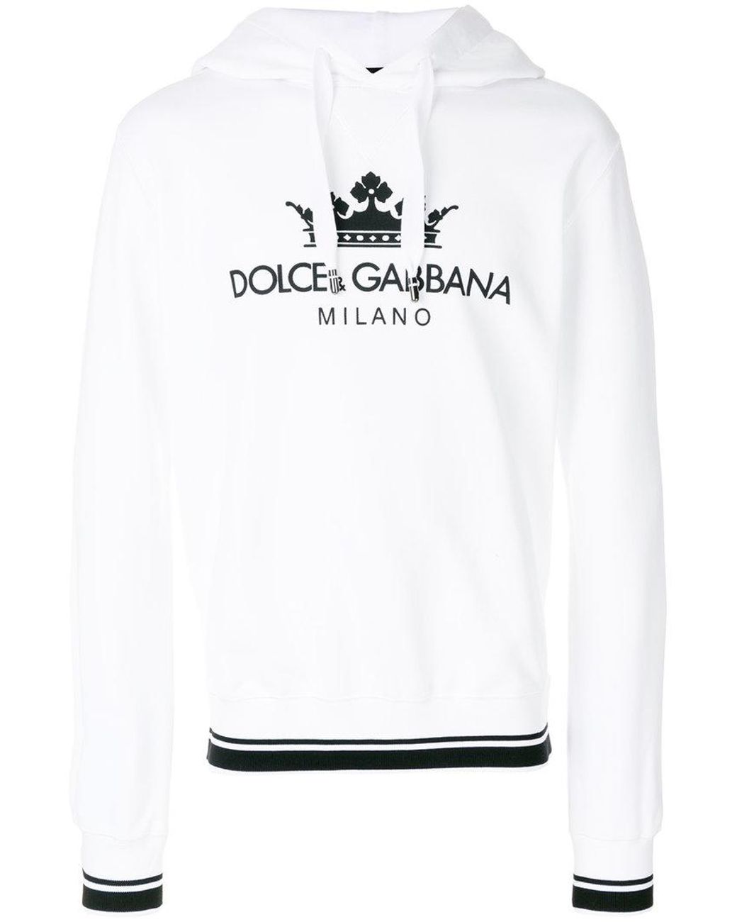 Dolce and gabbana white hoodie on sale