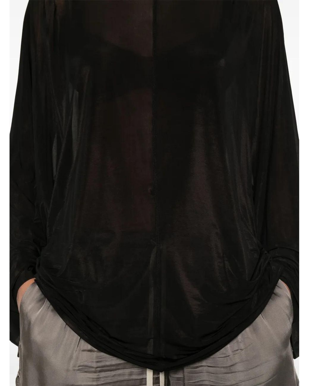 Rick Owens Black Hooded Tunic