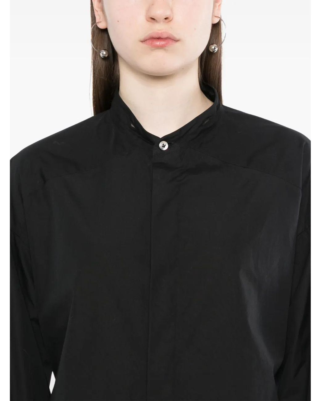 Setchu Black Cotton Shirt