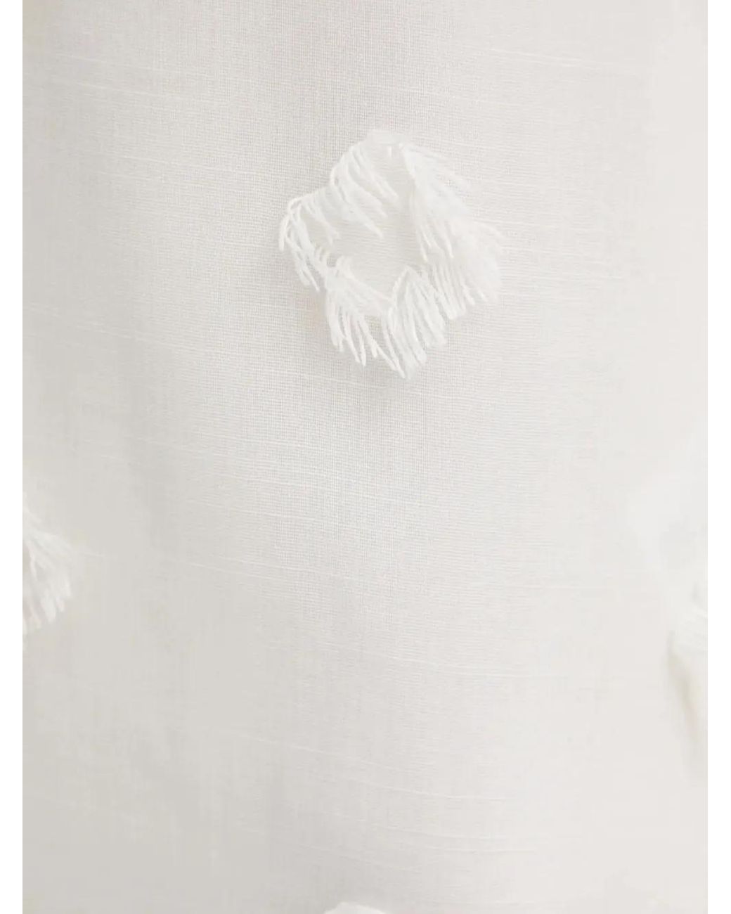 Samsøe & Samsøe White Tassel-Embellished Split Skirt