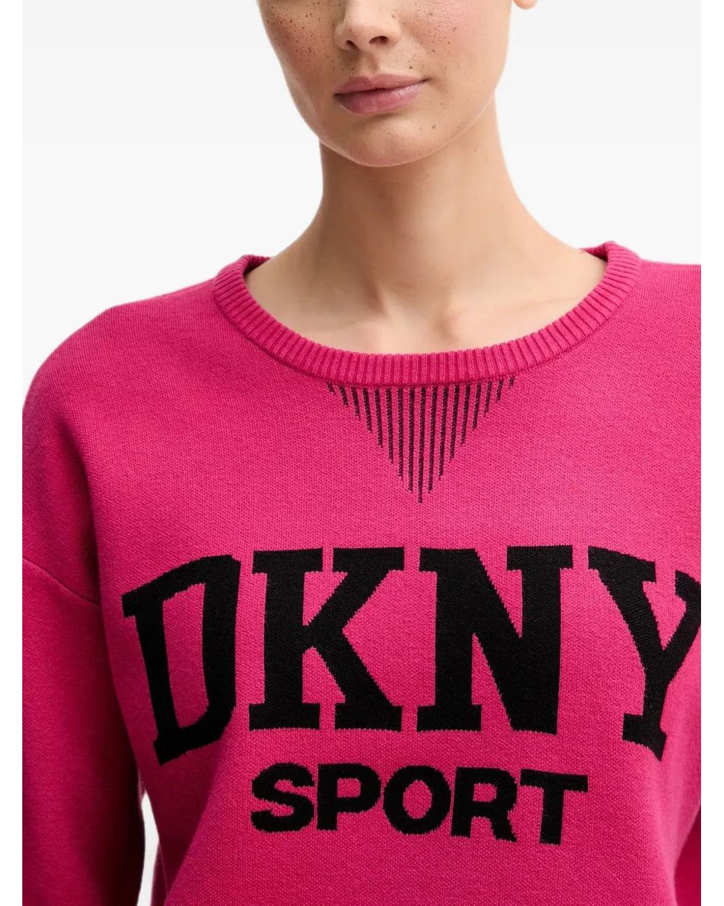 Jersey A Rayas Con Logo DKNY de color Pink