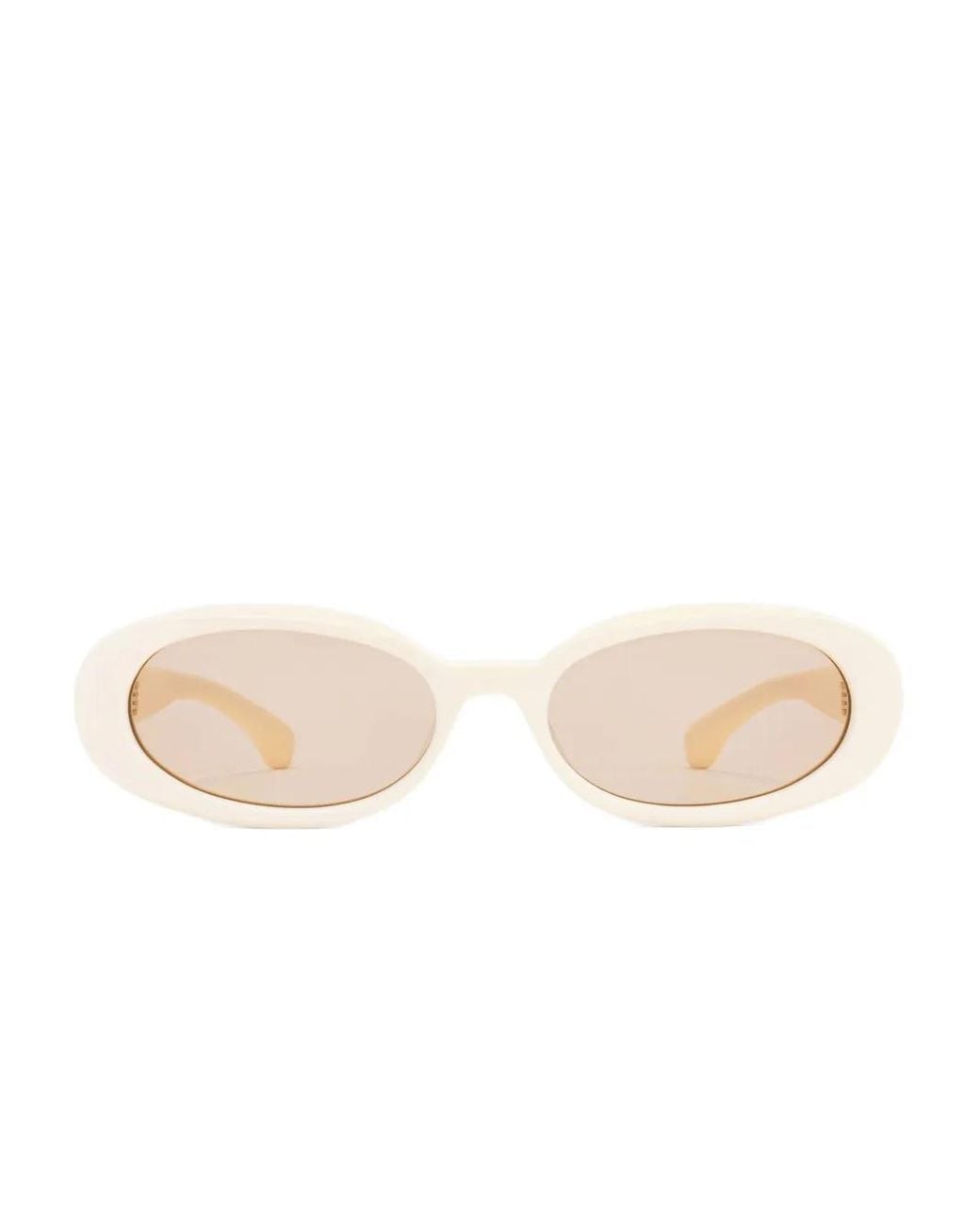 Sporty & Rich Natural Oval-Frame Sunglasses