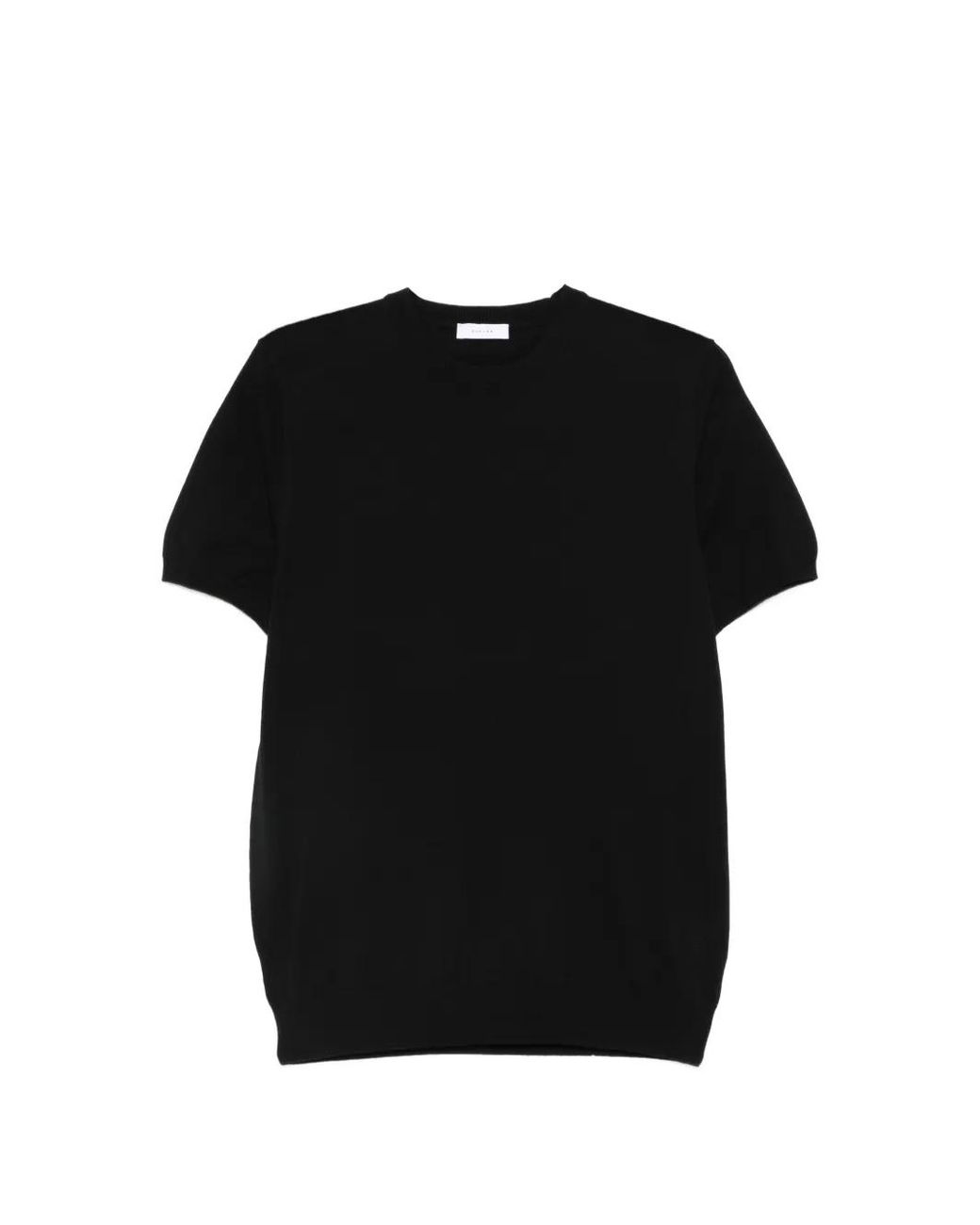 Diktat Black Fine-Knit T-Shirt for men