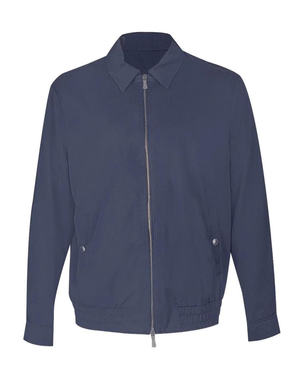 Eleventy Blue Zip-Fastening Bomber Jacket for men
