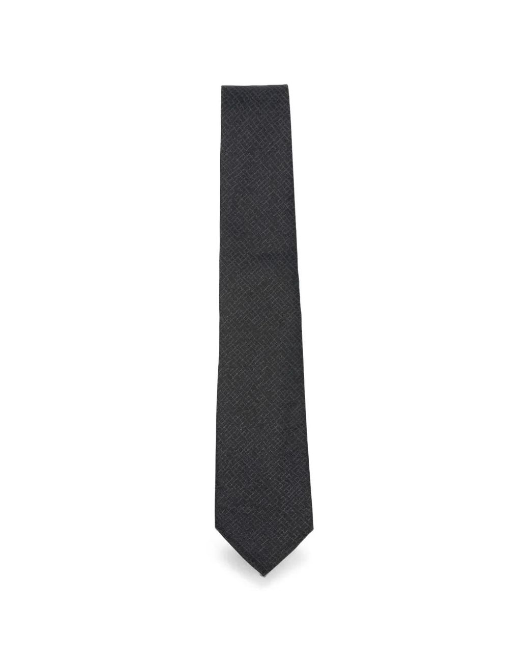 Canali White Patterned Silk Tie for men