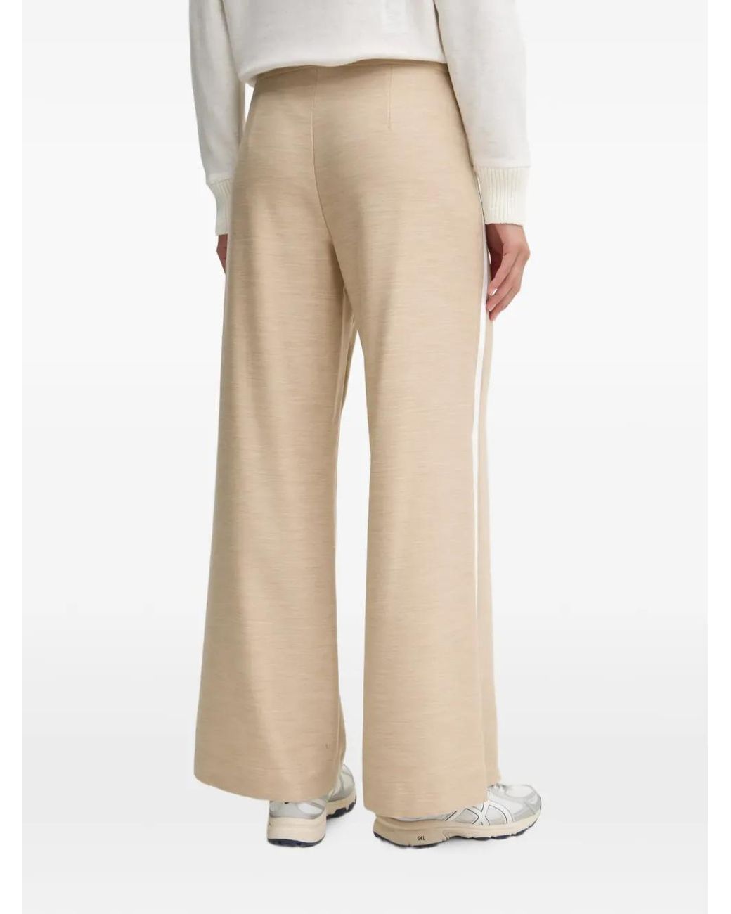 Sportalm Natural Side-Stripe Wide-Leg Trousers
