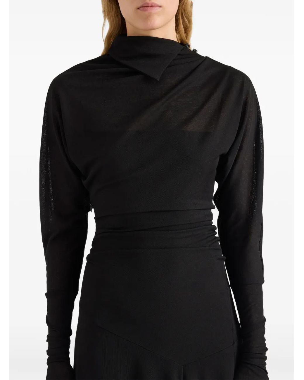 Proenza Schouler Black Golda Midi Dress