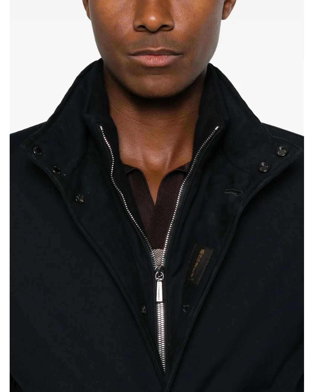 Moorer Blue Janson Bomber Jacket for men