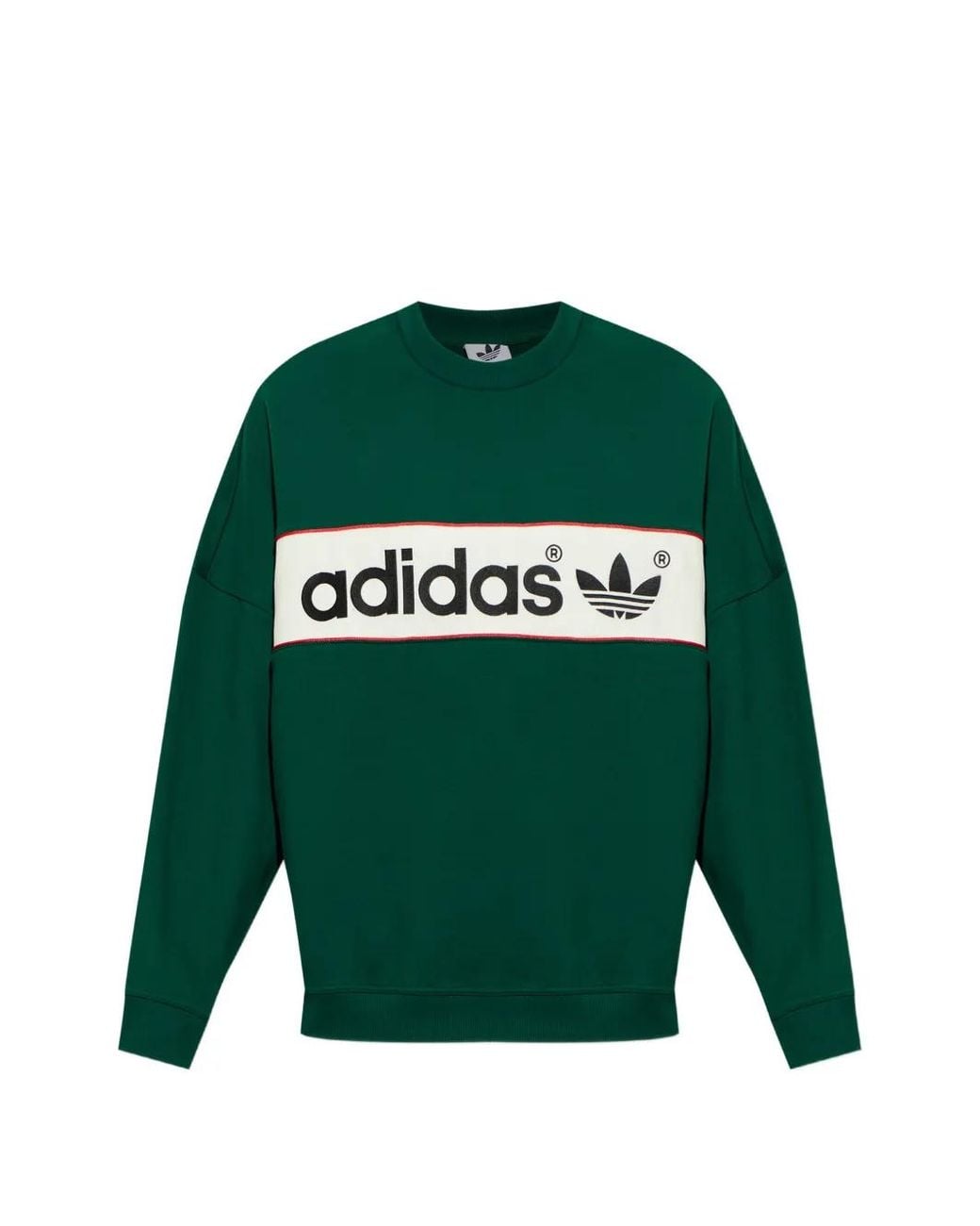Adidas Green Adisignature Ny Sweatshirt With Crew Neck